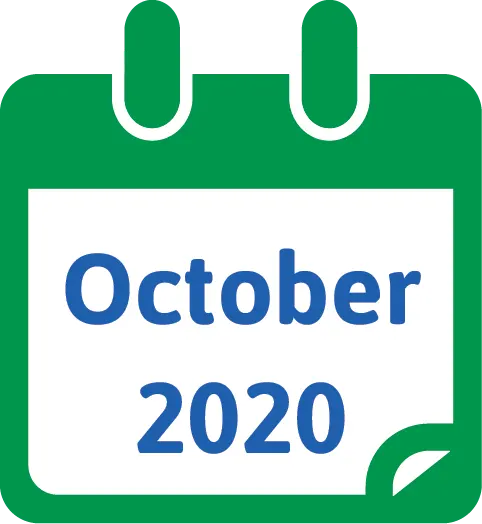 October 2020 calendar icon