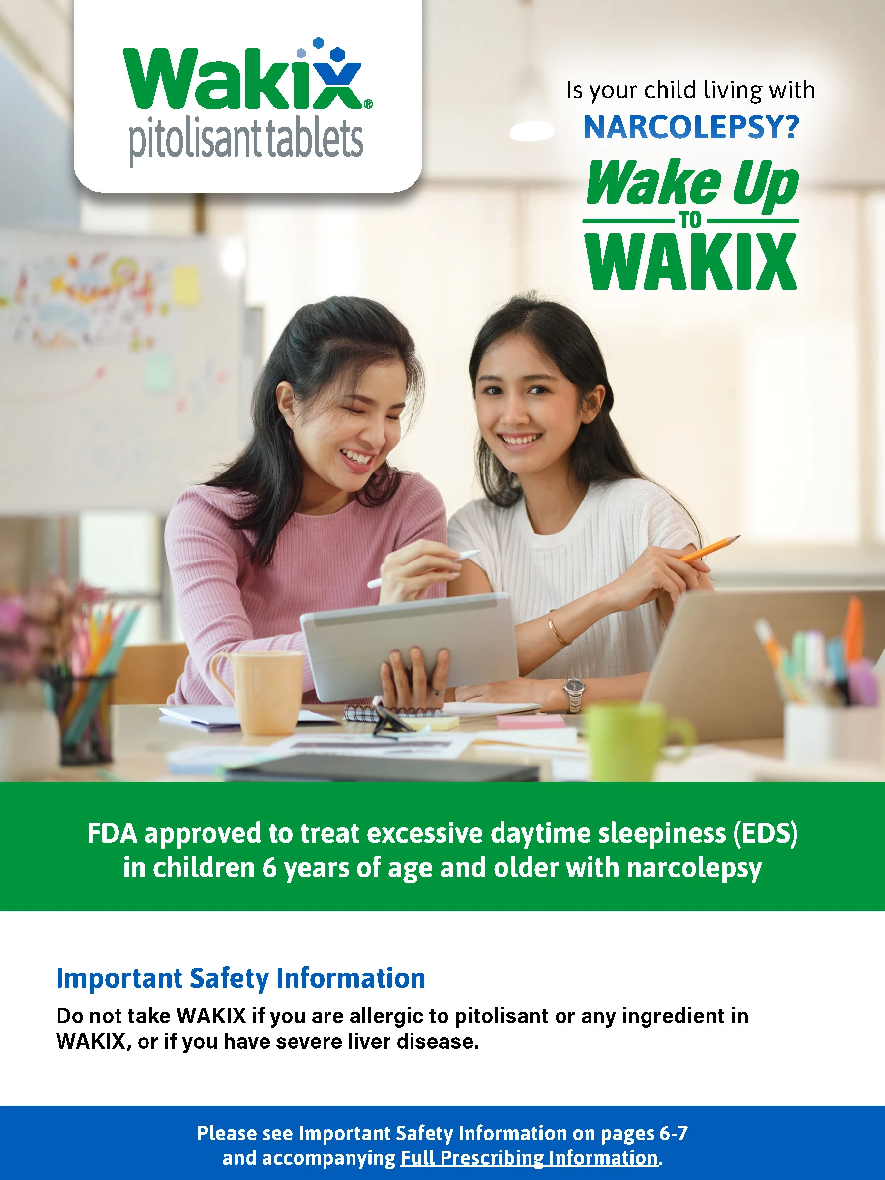 WAKIX pamphlet for parents and caregivers thumbnail